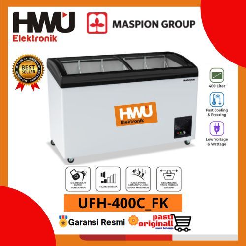 PROMO>>>MASPION UFH-400C SLIDING FREEZER KACA 400 Liter PEMBEKU UFH-400C_FK
