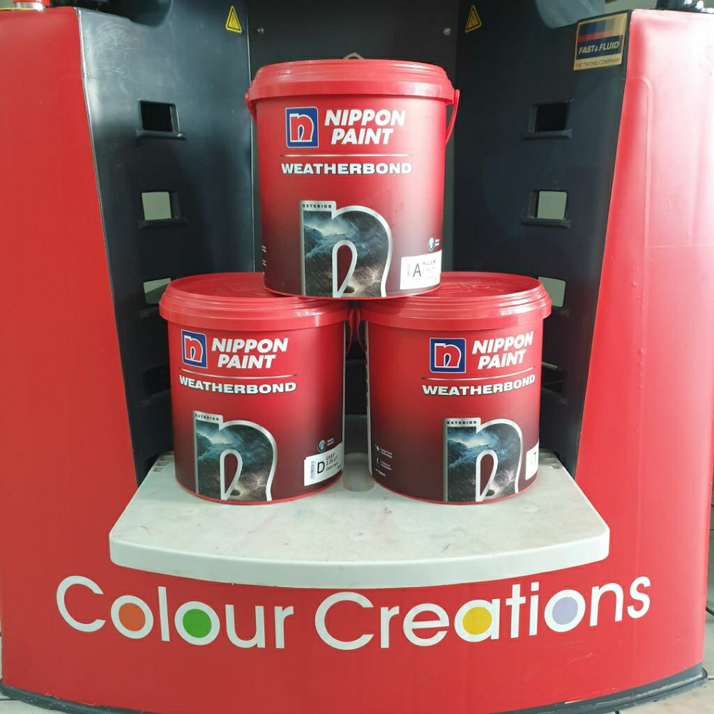 CAT TEMBOK NIPPON PAINT Weatherbond , Cat Tembok Exterior Premium - NIPPON PAINT WEATHERBOND: 2.5 L 