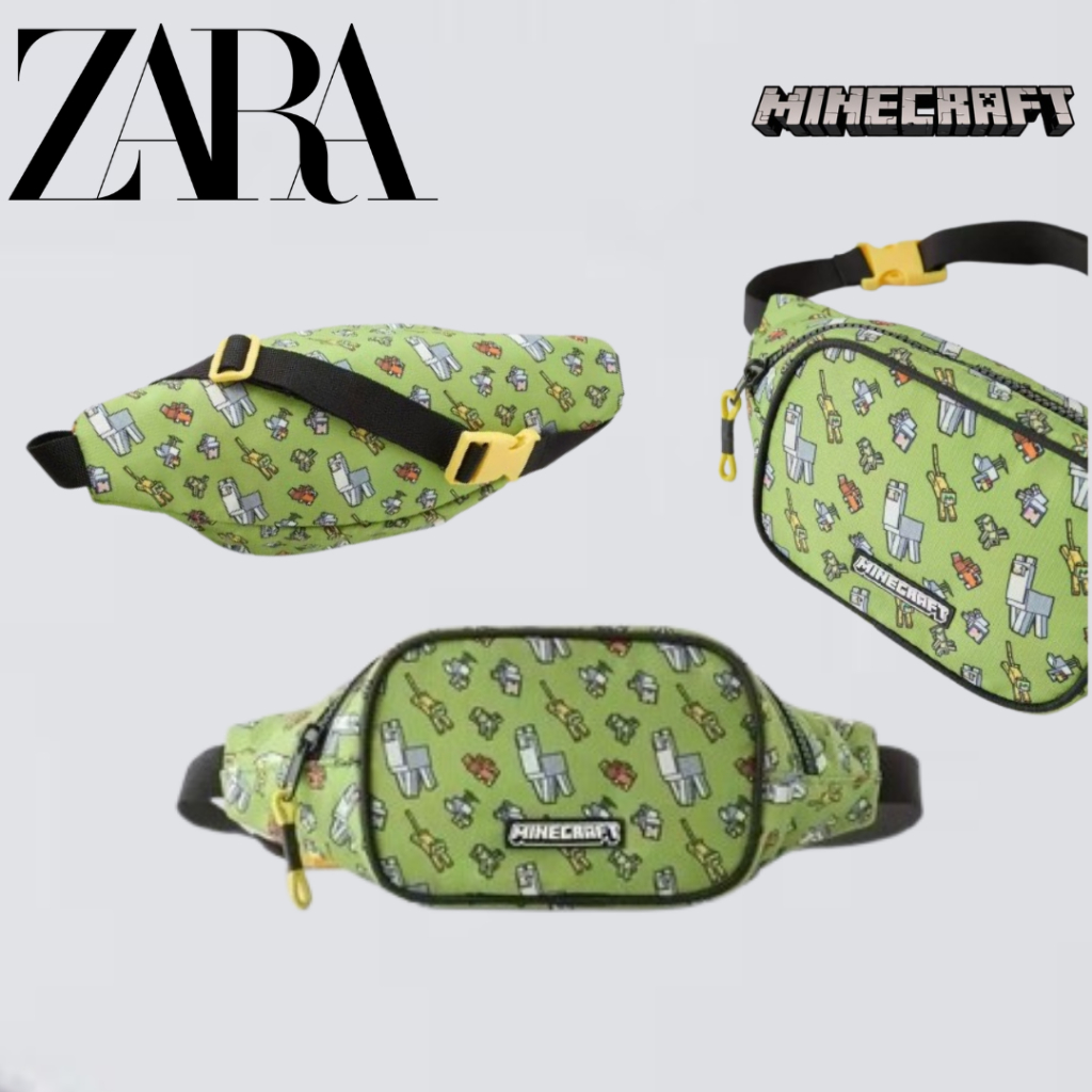 Bestbabyloli BAB505 | BAB420 Tas pinggang minecraft tas selempang anak laki laki import karakter.