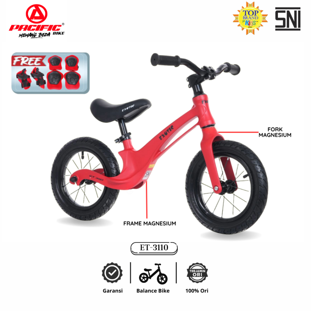 NEW PACIFIC BALANCE BIKE SEPEDA ANAK TANPA PEDAL EXOTIC ET-3110 EDISI BARU [100% ORIGINAL]