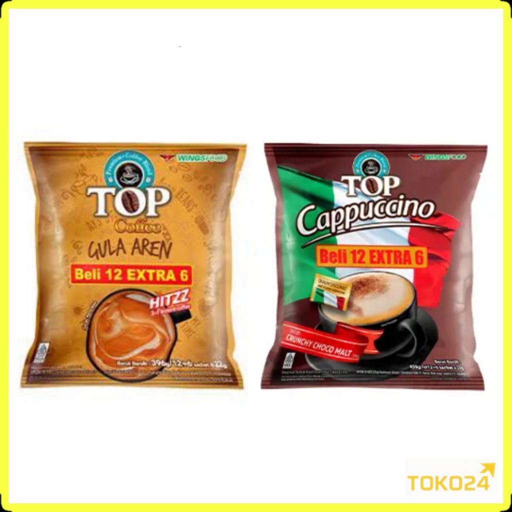 

Top Coffee Gula Aren & Cappuccino Bag 18's