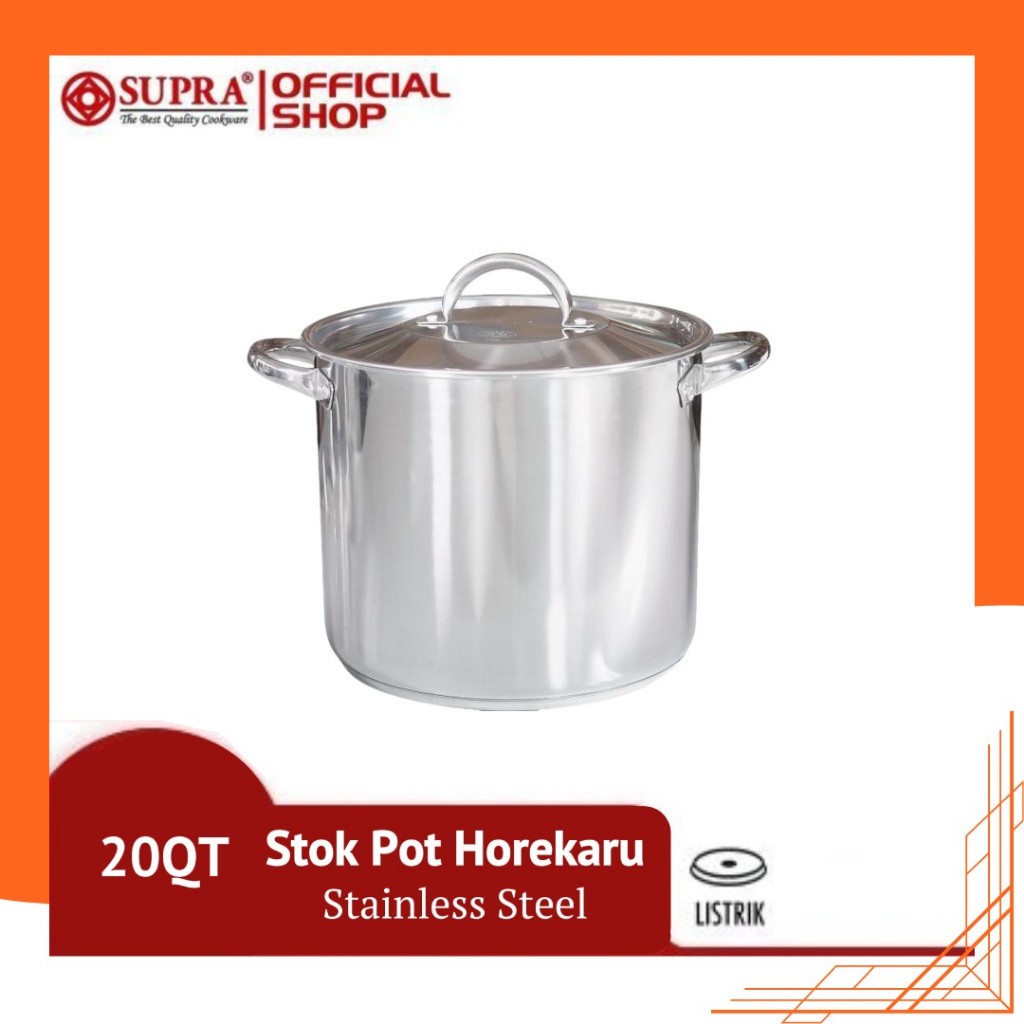 HOREKARU SUPRA PANCI Stainless Steel 20 Qt Stock Pot