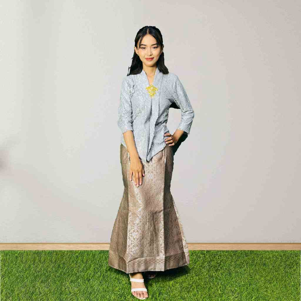 Lunar Mermaid Skirt - Rok Wanita Songket - Rok Duyung Songket Premium - Rok Wanita Korean Style