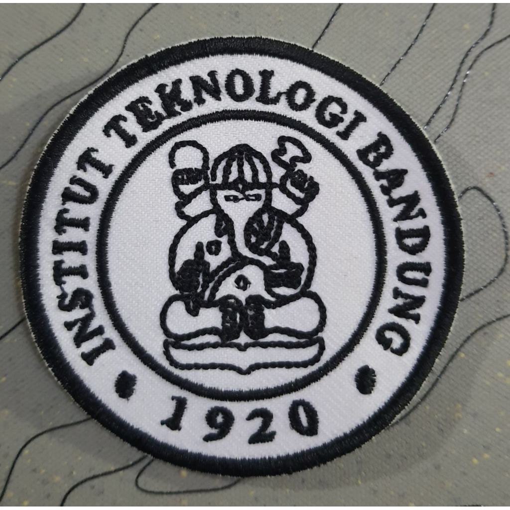 Bordir Logo ITB Putih diameter 7cm