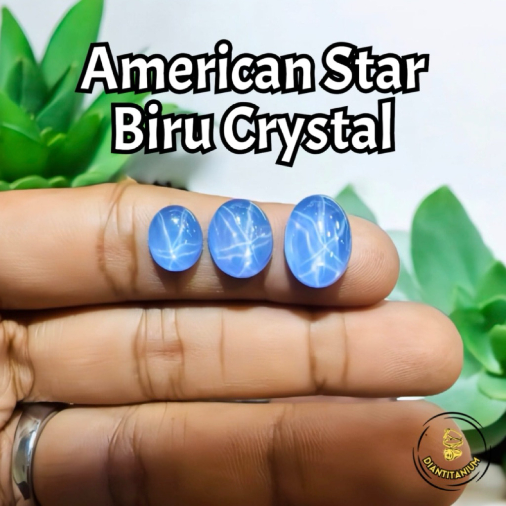 [HANYA BATU] Batu American Star Biru Crystal