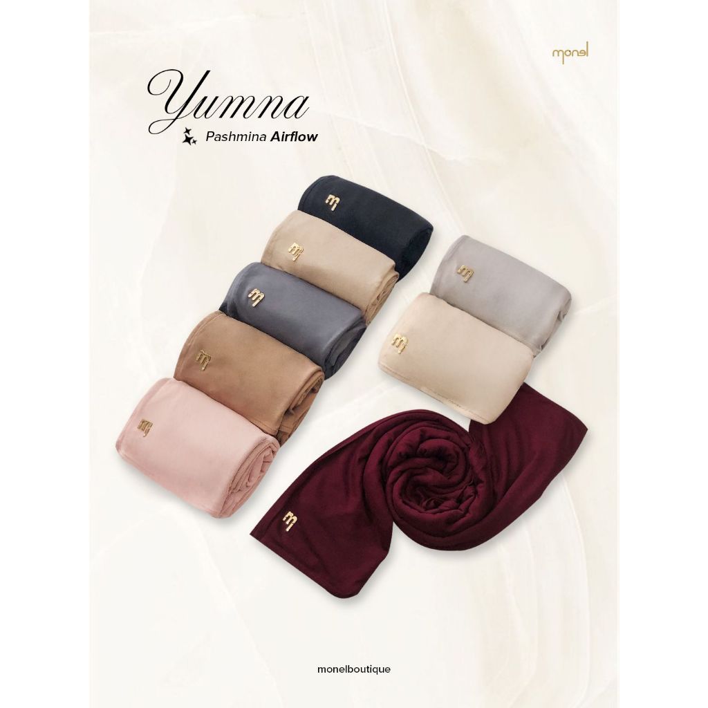 Monel - Hijab Pashmina - Yumna Pashmina Airflow