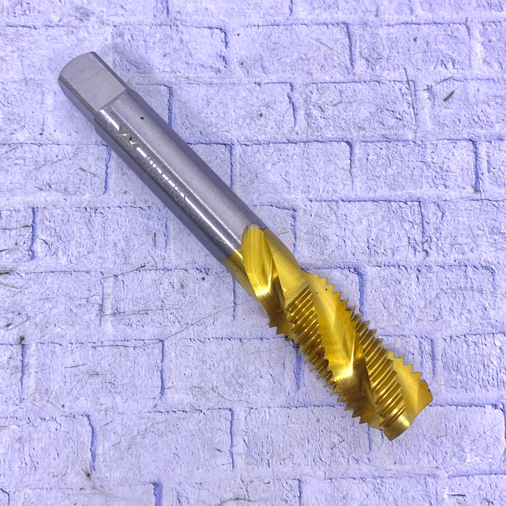 Tap M16 x 2 SP tin coating baru..Tap M16x2 Spiral HSS