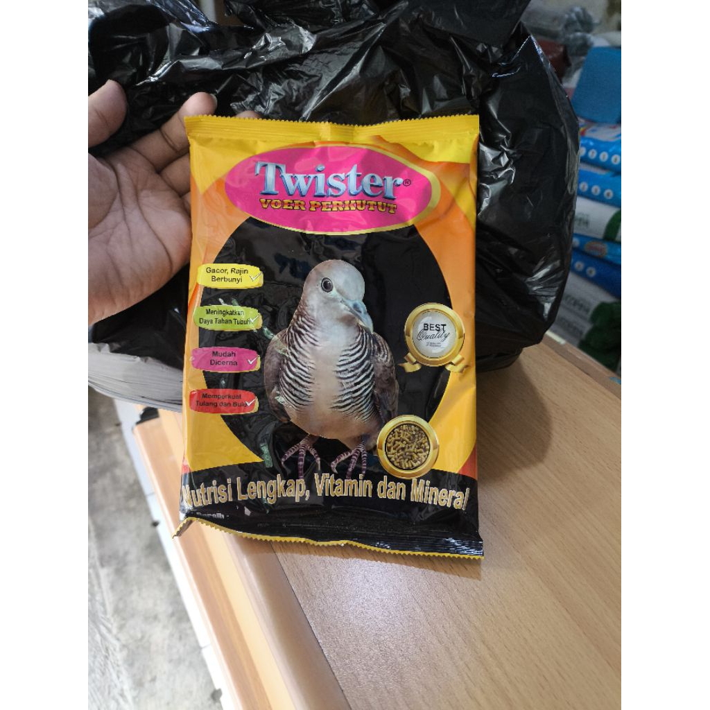 Voer Twister perkutut harian pelet pakan burung perkutut