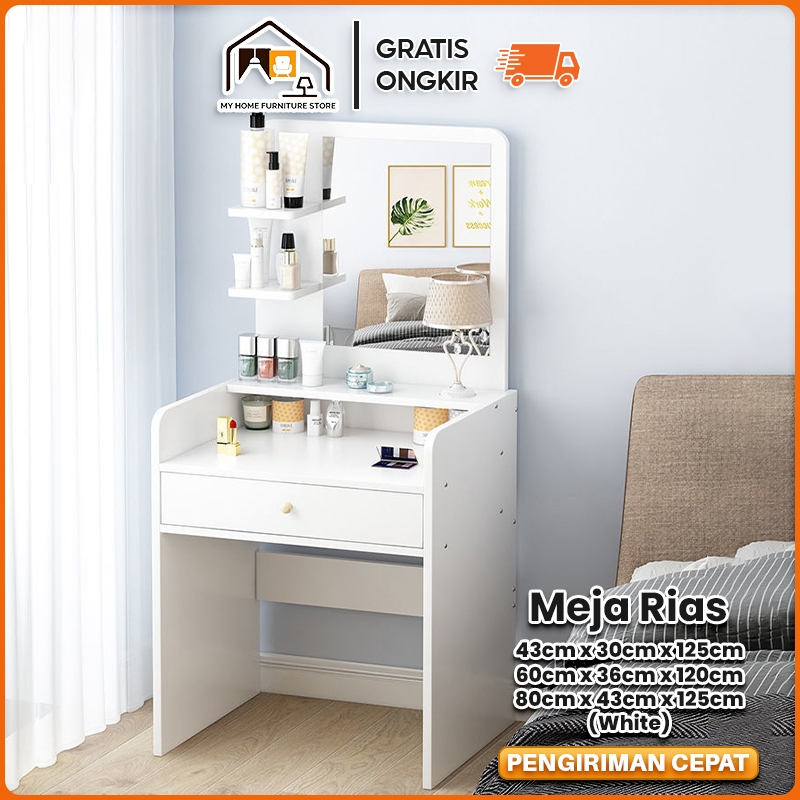 Meja Rias Kaca Meja Rias Aesthetic Meja Rias Kotak Meja Rias Minimalis Meja Modern MH Furniture