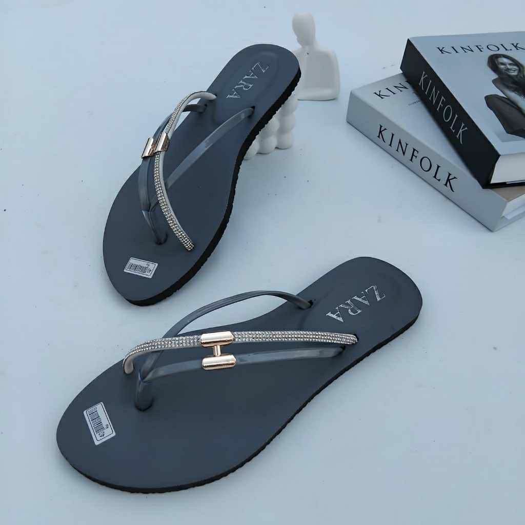 sandal jepit wanita terbaru zara jepit jempol nyaman di kaki zara sandal mutiara