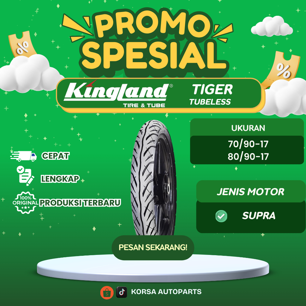 KINGLAND BAN MOTOR 80/90-17 TIGER TUBELESS