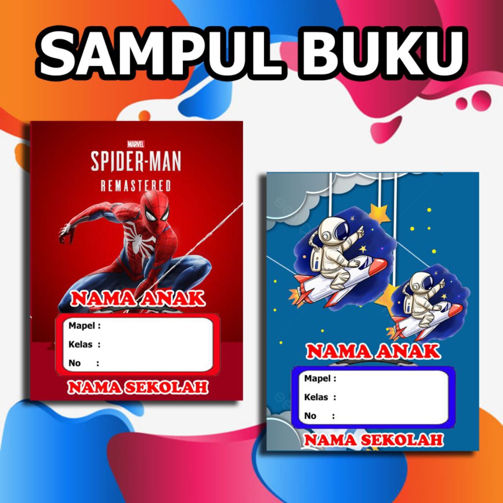 

Sampul buku custom nama isi 10 pcs, cover buku sampul buku A5