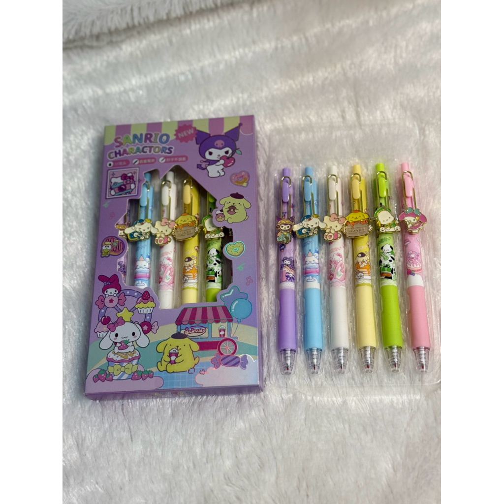 

pulpen sanrio lucu 1 pack isi 6pcs