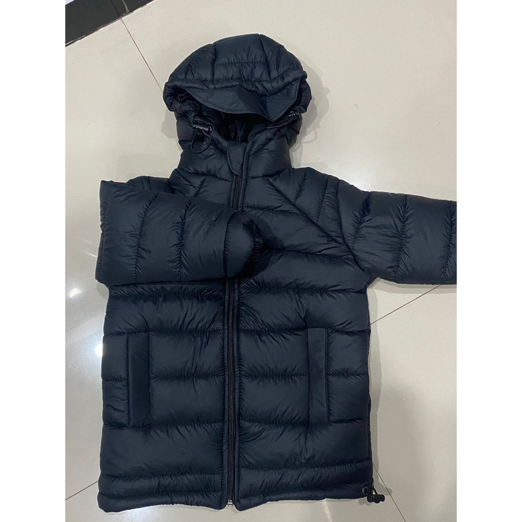 jaket gelembung anak_lapis busa outdor hitam polos