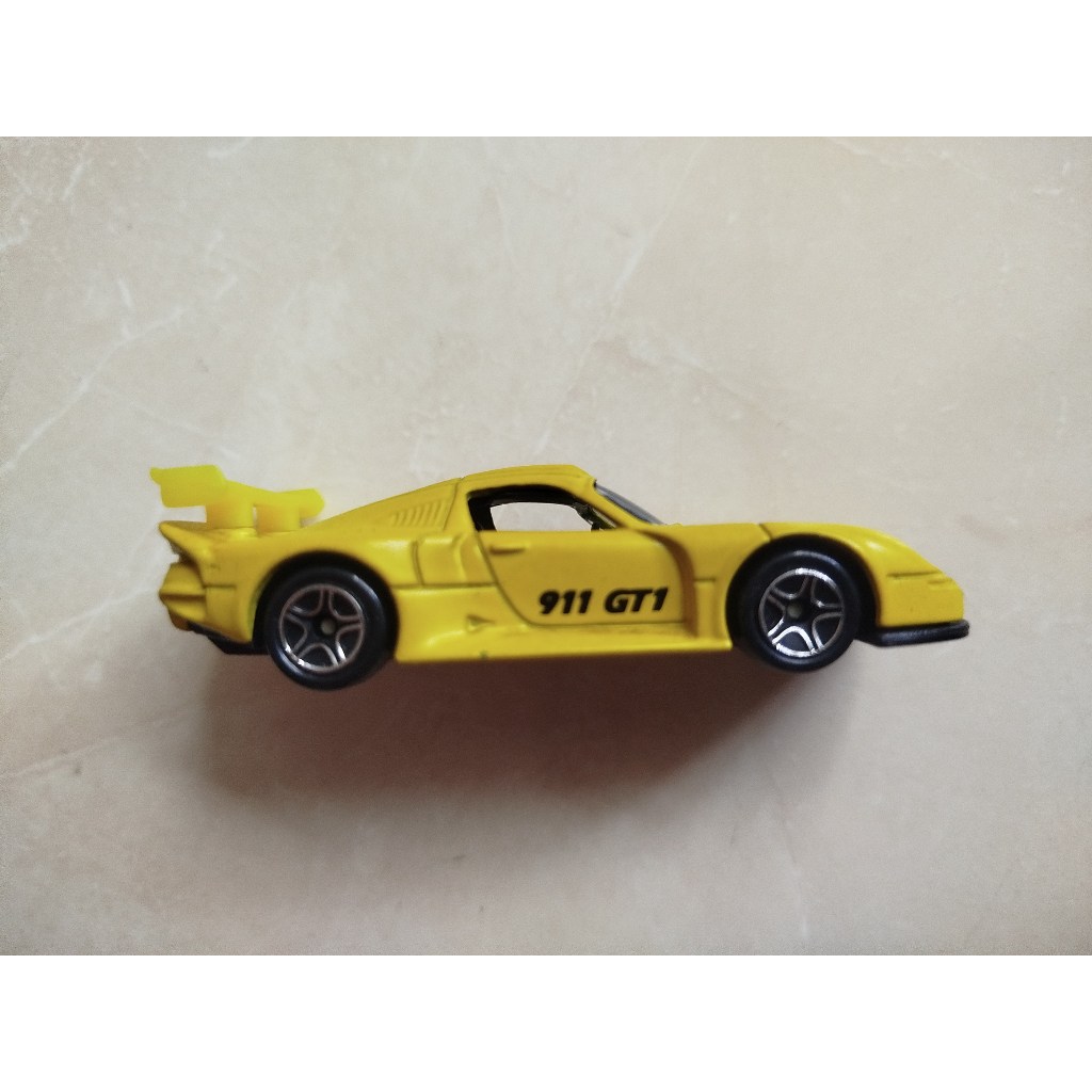 ASSORTED DIECAST LOOSE : MATCHBOX - PORSCHE 911 GT1 / YELLOW  - USA ONLY - VERY RARE
