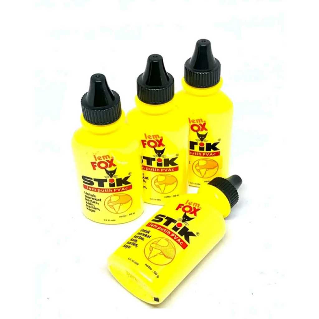 

Lem Fox Stik PVAc 60gr Praktis Hemat Aman
