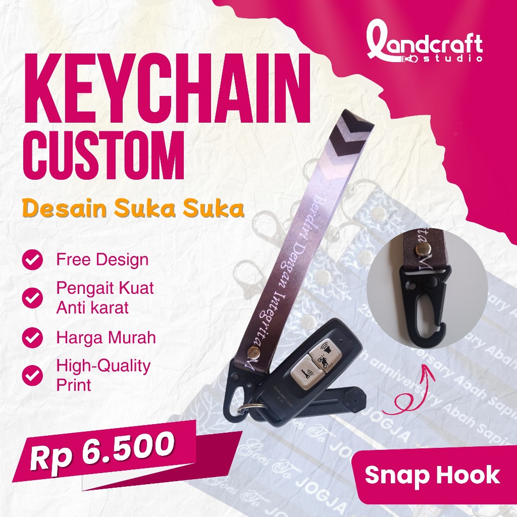 

Custom Gantungan Kunci (Keychain Snaphook) 2 Sisi/ Bisa Satuan / Harga Termurah Kualitas Mantap
