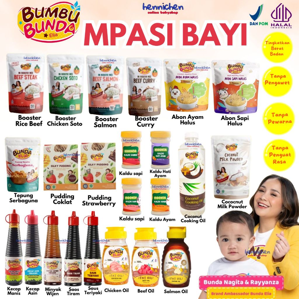 

Bumbu Bunda Kecap Bumbu Bunda Kecap MPASI Anti GTM Kecap Bayi Kecap Organik MPASI BB Booster / Kecap Manis 140ml / Minyak Wijen Organik 150ml / Saos Tiram 150ml