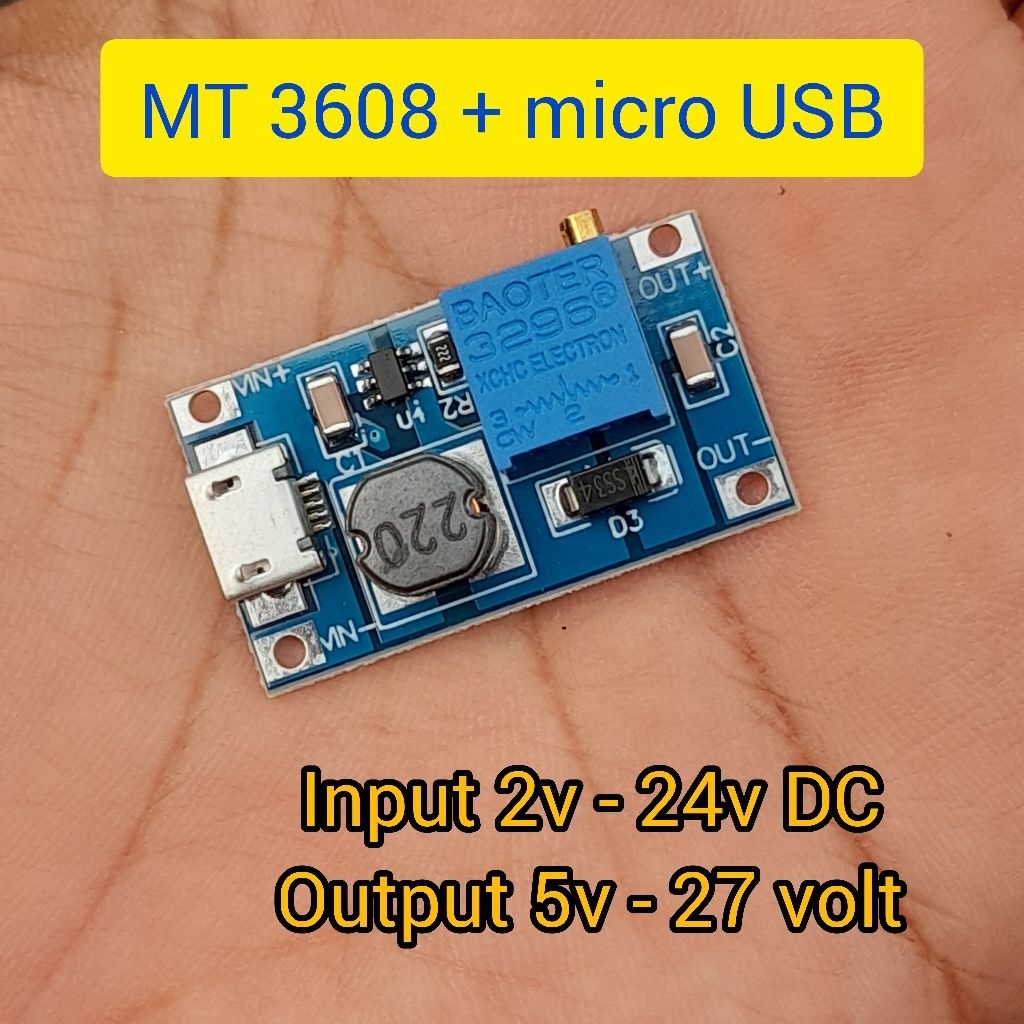 MT3608 Micro USB Step Up Adjustable DC to DC Module Micro USB MT 3608