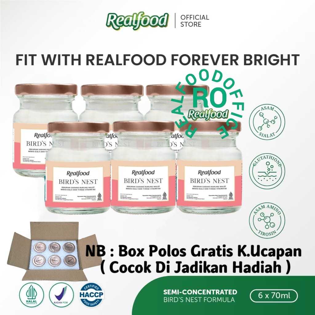 

Realfood Forever Bright 6 Botol Box Polos ( Minuman Sarang Burung Walet ) RO