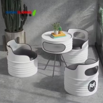 3 KURSI 1 SET DENGAN MEJA DRUM BESI [PO]