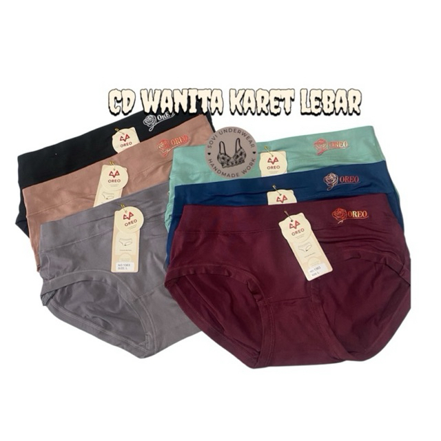Celana dalam wanita super soft / cd wanita karet pinggang lebar / cd wanita karet tinggi
