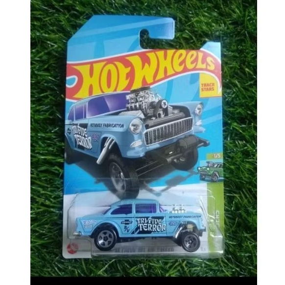 hot wheels chevy gasser blue