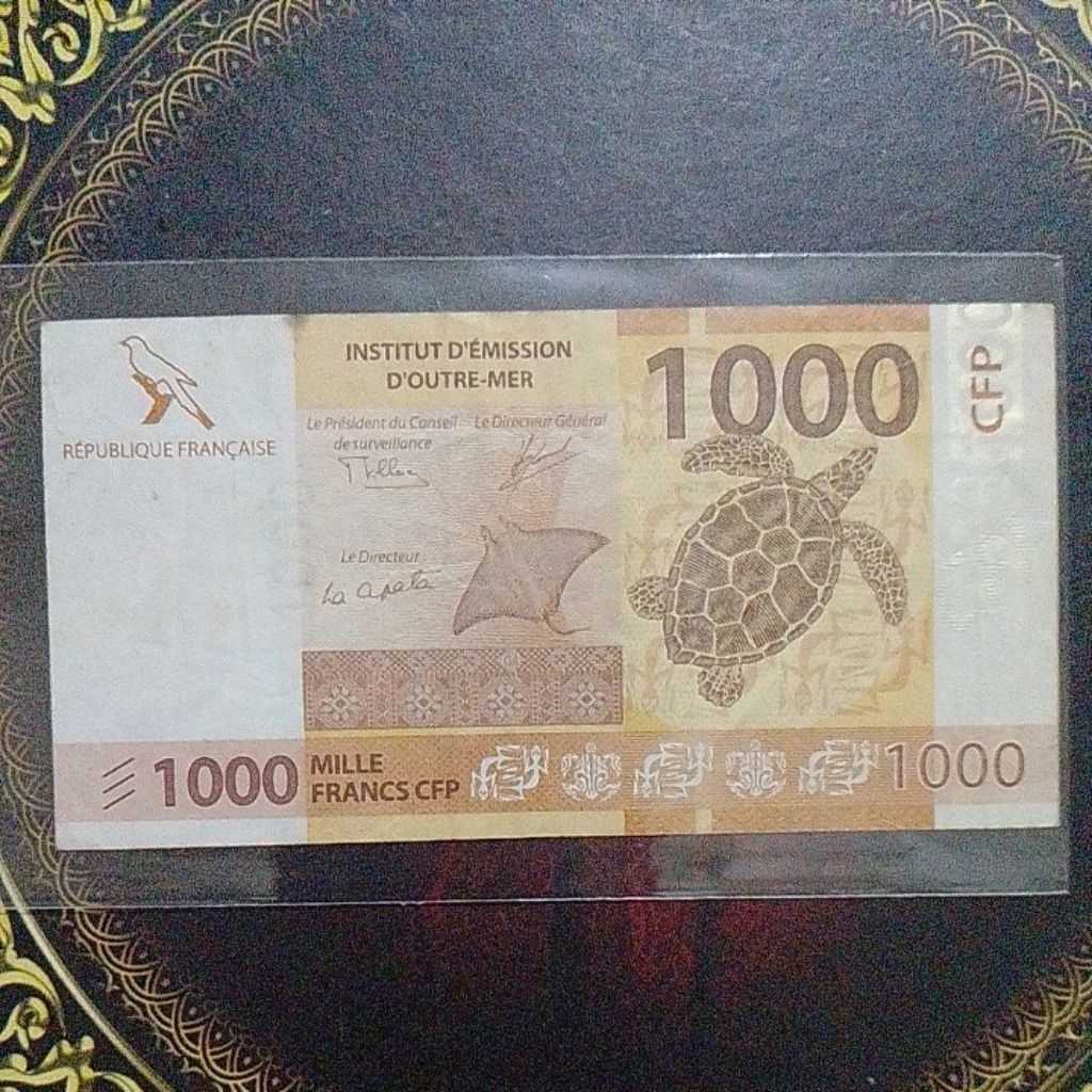 Uang French Polynesia Nouvelle Caledonia Wallis Futuna 1000 Franc vf