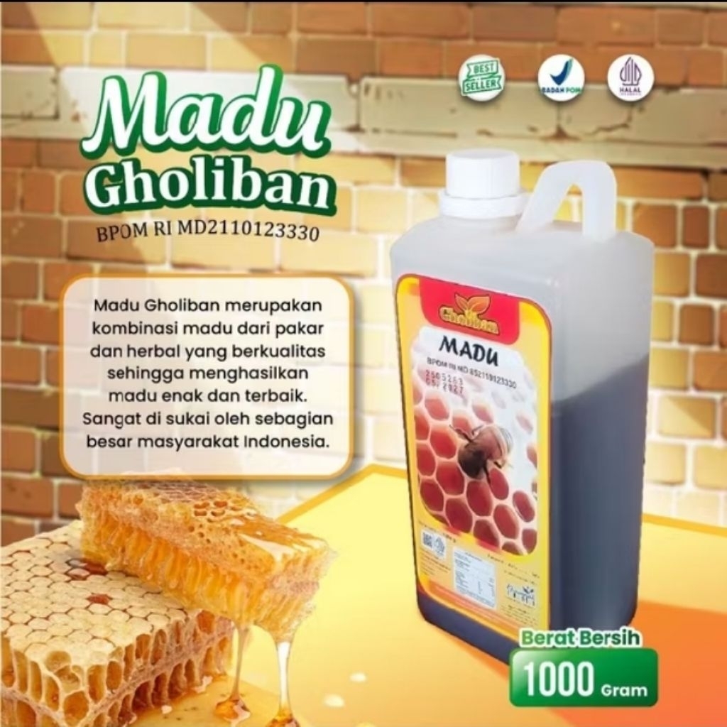 

[BPOM] Madu Gholiban 1kg | Madu Multi flora
