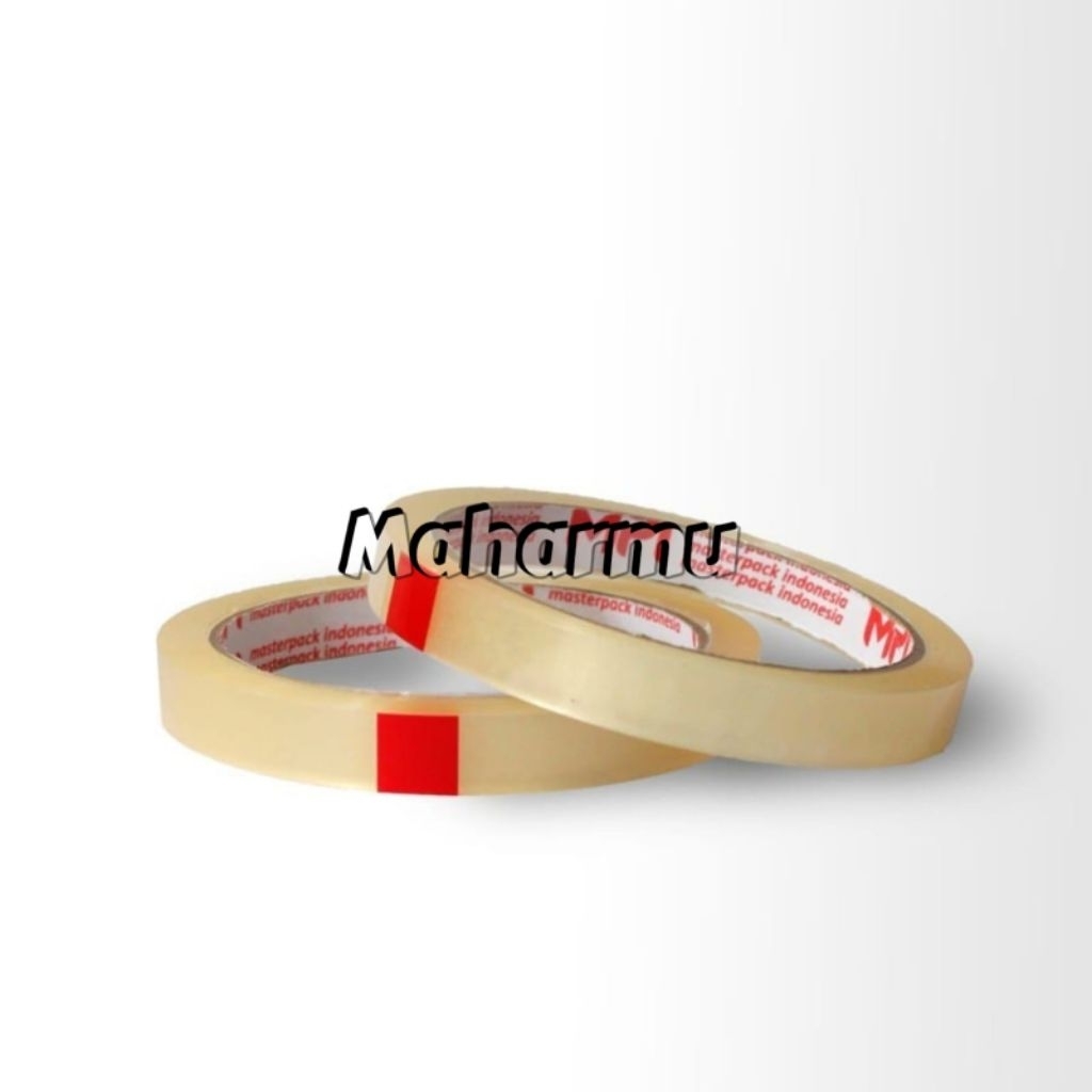 

Isolasi Lakban Kecil 12mm 72 Yard Selotip Warna Bening