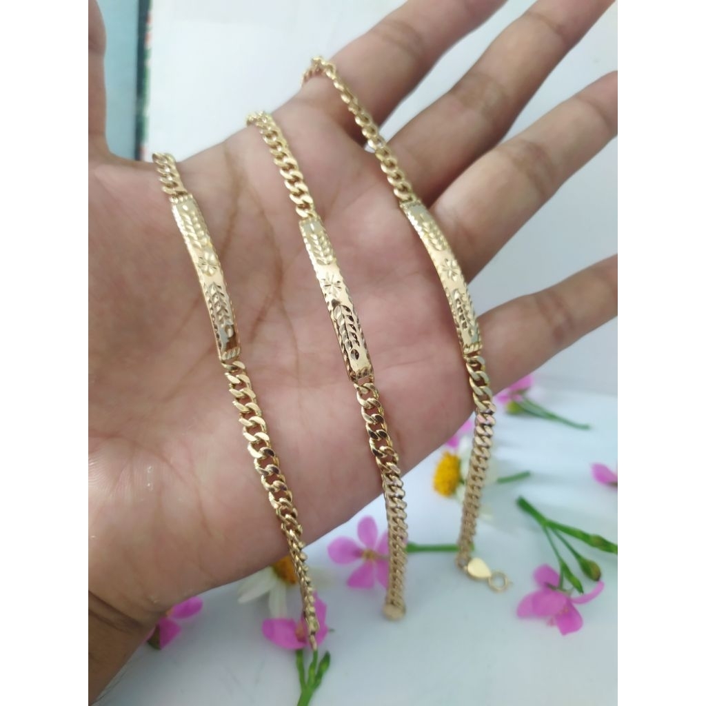 Gelang Swasa Dewasa model rantai plat SOLO (Satu)lebar 5 mm