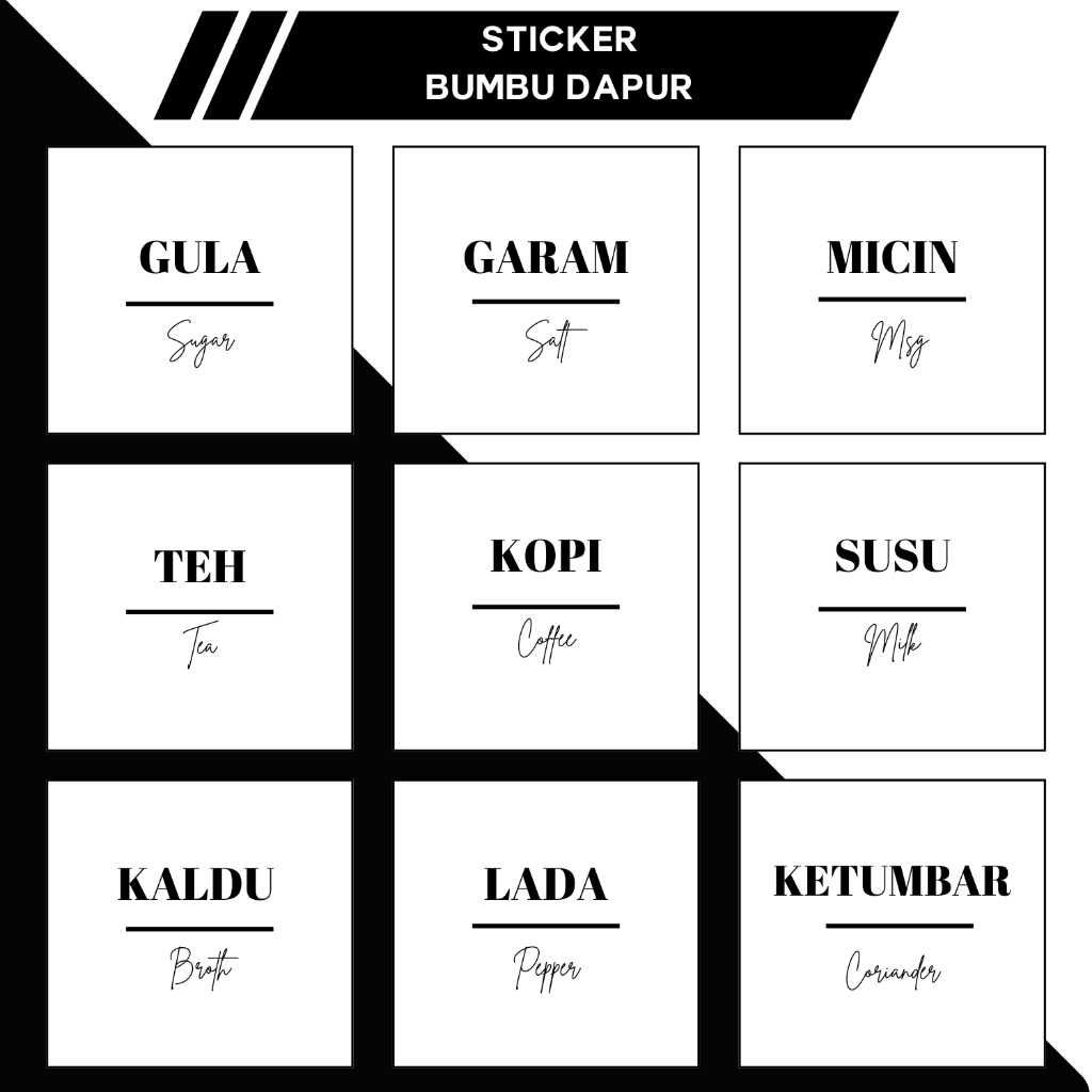 

Sticker Label Bumbu Waterproof / Sticker Bumbu Dapur Aesthetic