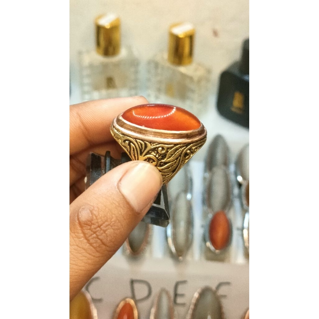 cincin akik pandan nanas merah sisik betik