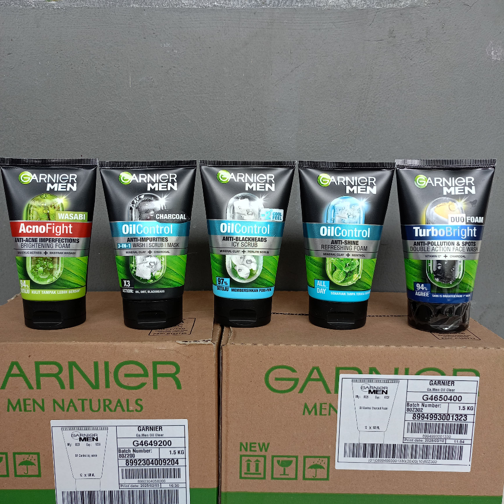 GARNIER MEN FACIAL WASH / Garnier Men Facial Wash 100GR VARIANT LENGKAP TINGGAL PILIH