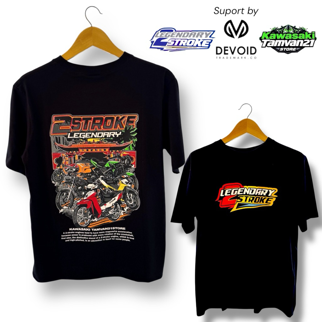 PREMIUM COMBED T-SHIRT LEGENDARY 2 STROKE KAOS 2 STROKE NINJA 2T|SATRIA 2T|FIZR|RX KING|VESPA 2T