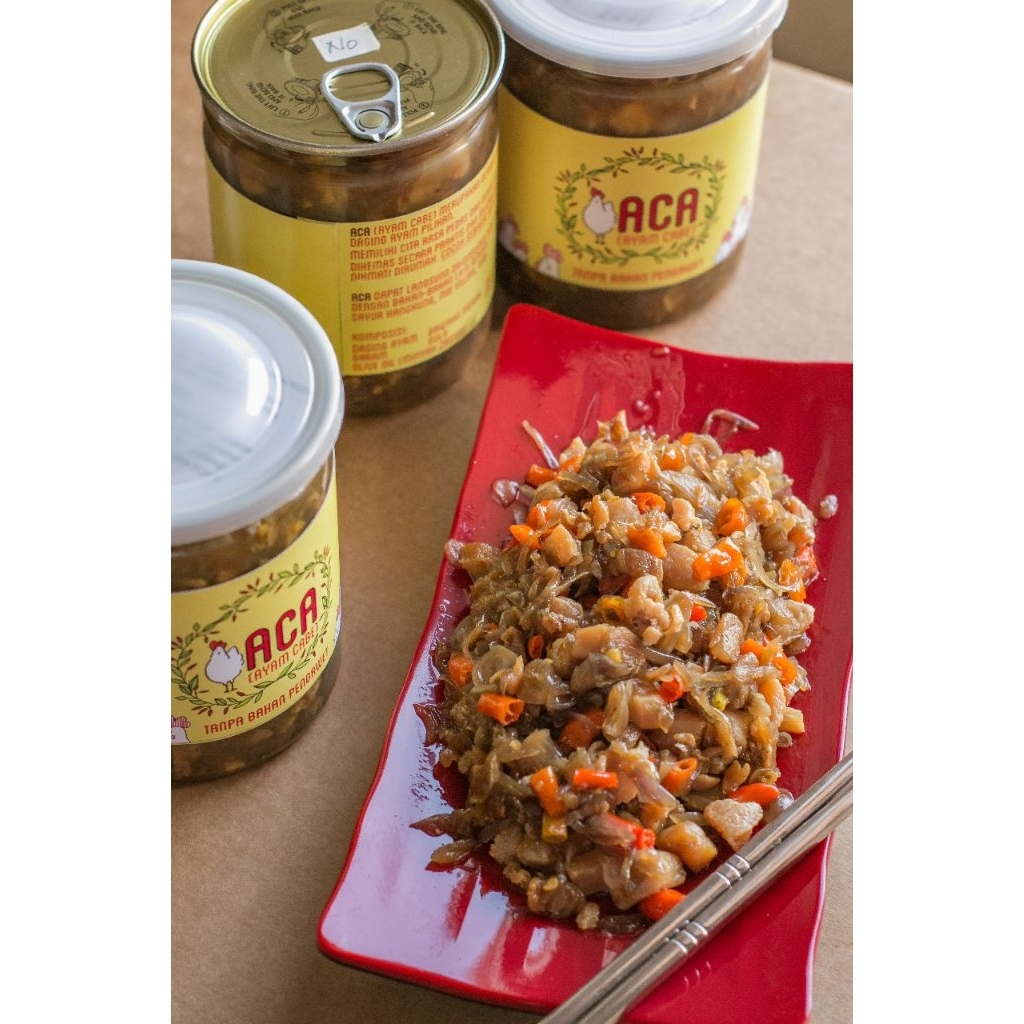 

Ayam Cabe Ayam Lombok ACA level pedas sedang tidak pedas uk 560gr 320gr