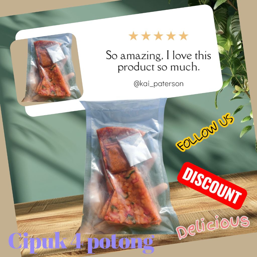 

Cipuk Aci kerupuk || Cipuk pizza || Makanan cemilan 4 potong khas bandung