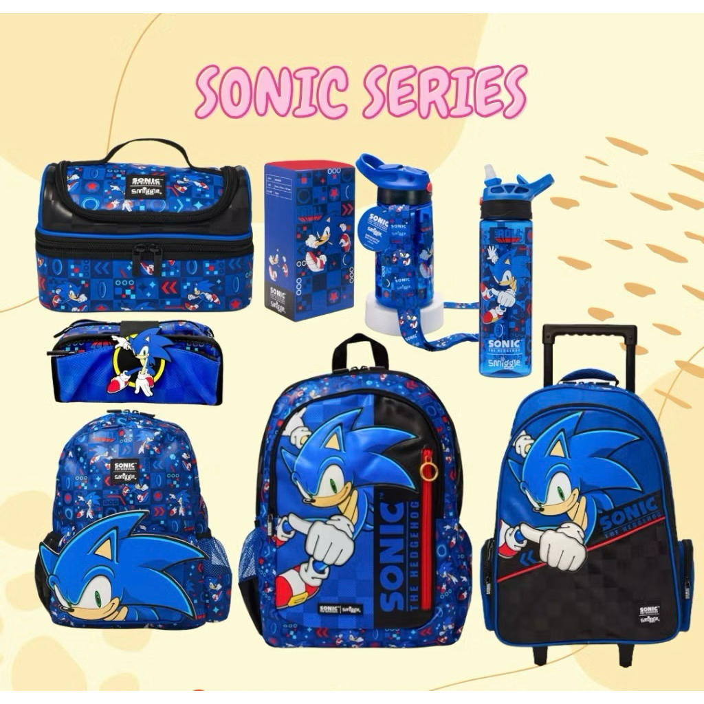 SET TAS SMIGGLE SONIC LUNCH BAG LUNCH BOX BOTOL