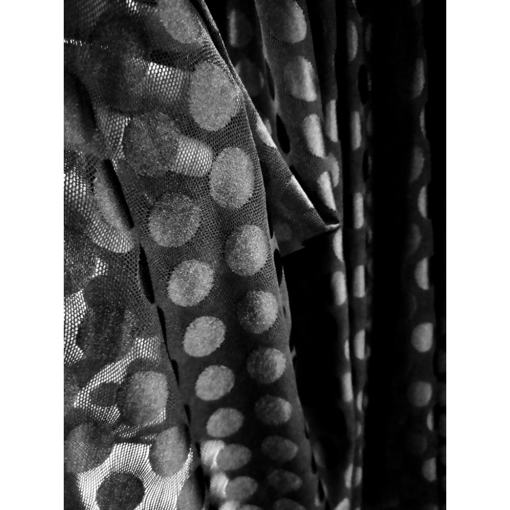 bahan tile/mesh tutul strech korea/tile dot besar