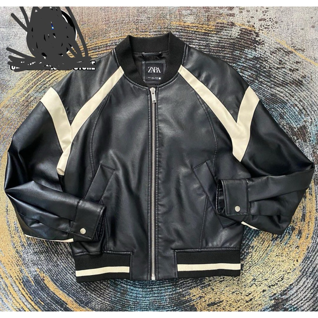 zara leather jaket