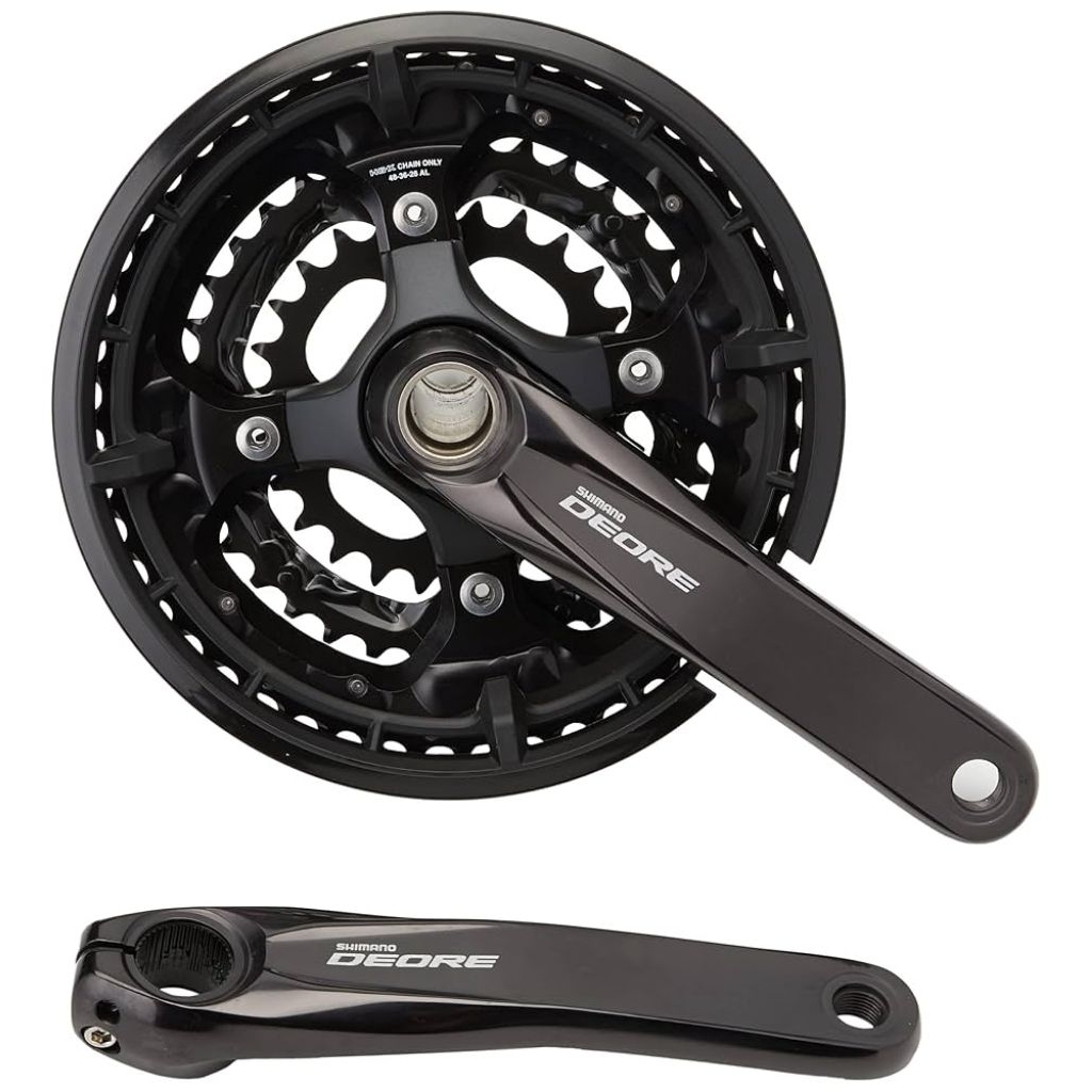 Crank shimano deore T6010-48/36/26t arm 170mm 3×10 speed original shimano hollowtech 2 untuk mtb ht2