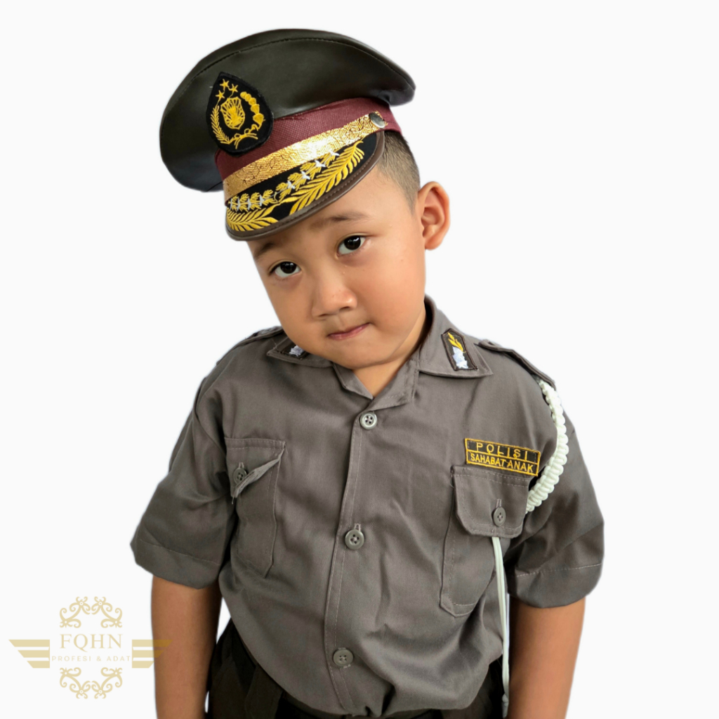 Baju Profesi Anak/Baju Polisi Sabhara Anak Laki (Free Packing Kardus)