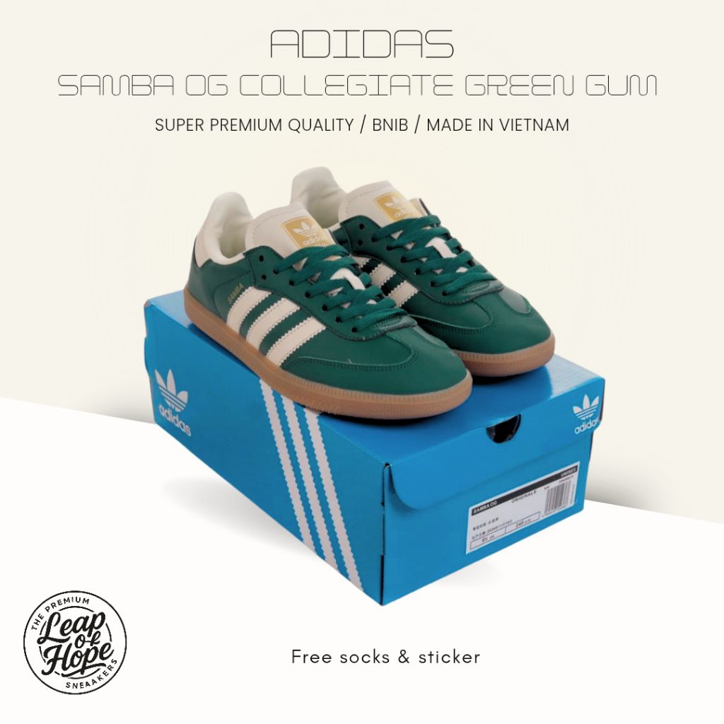 Sepatu Adidas samba Og collegiate green gum