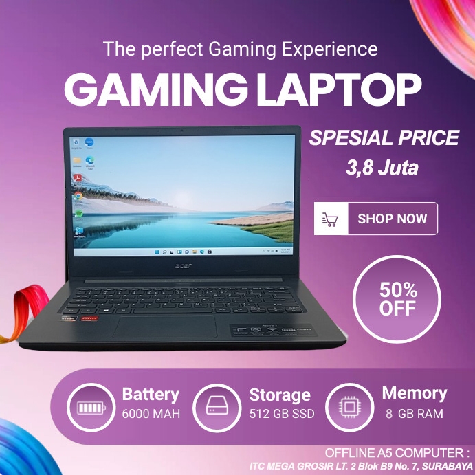 Laptop ACER ASPIRE 3 SLIM A314-22-A1M5