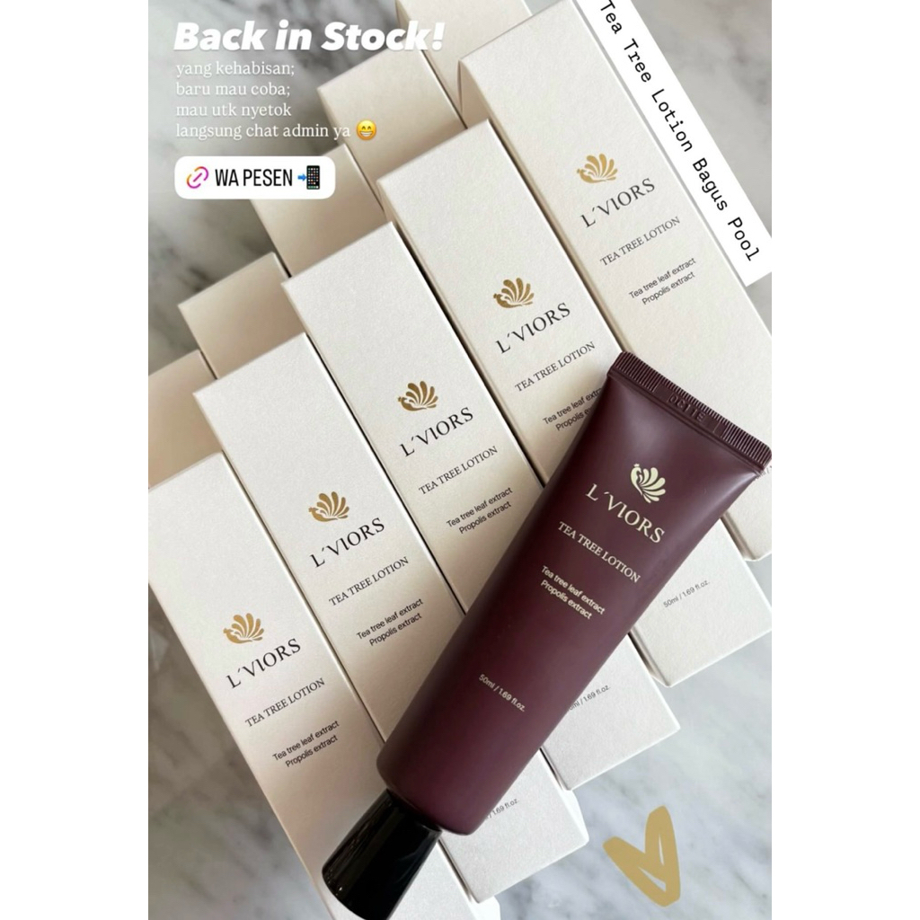 LViors Tea Tree Lotion Bebas Beruntusan (Cream Jerawat) Exp 10-03-2028