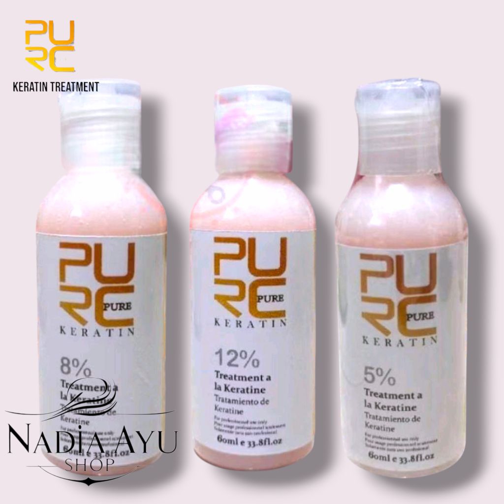 Pelurus Rambut Keratin Purc Pure Treatment 12% 8% 5% 60ML haircare smoothing Perawatan rambut