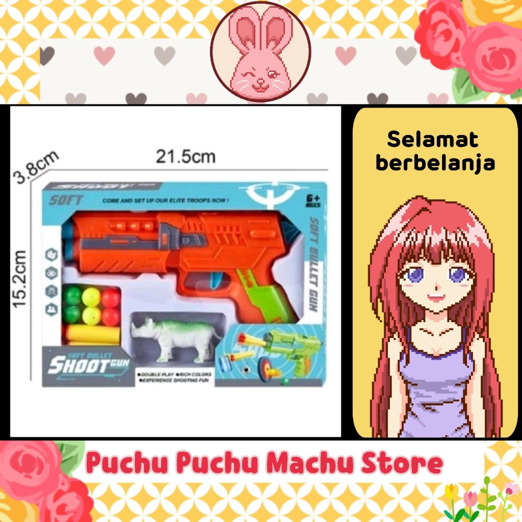 Mainan Anak Pistol Mainan Anak Soft Bullet Soft Gun (Produk SNI) [Barang Baru] Mainan Tembak Tembaka