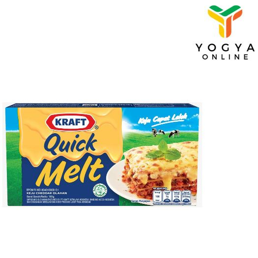 

Keju Kraft Quick Melt Keju Cepat Leleh 165 Gram
