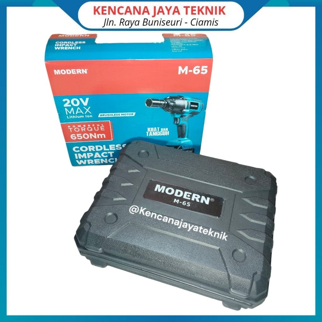 Mesin Impact Bor Cas Baterai Merk Modern M-65 Ori