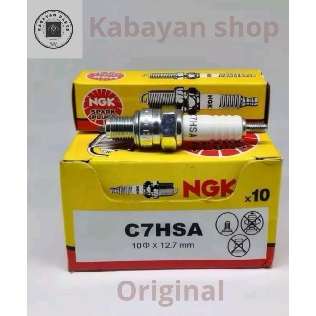 Busi NGK, C7HSA  busi pendek untuk motor Grand , Mio , Supra X Lama